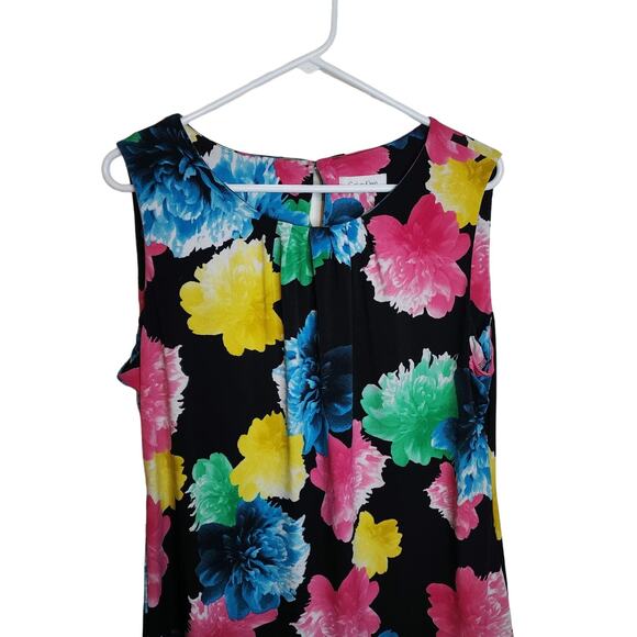 Calvin Klein Bright Floral Shell Blouse, XL - Picture 2 of 5